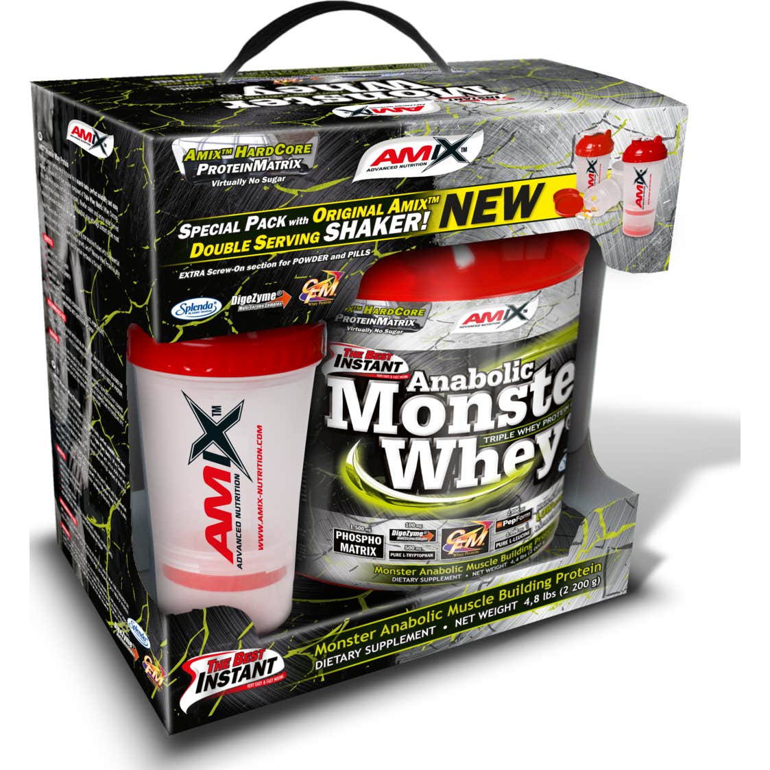 Amix Anabolic Monster Whey Doble Chocolate 2,2kg + Shaker | Natural Doctor