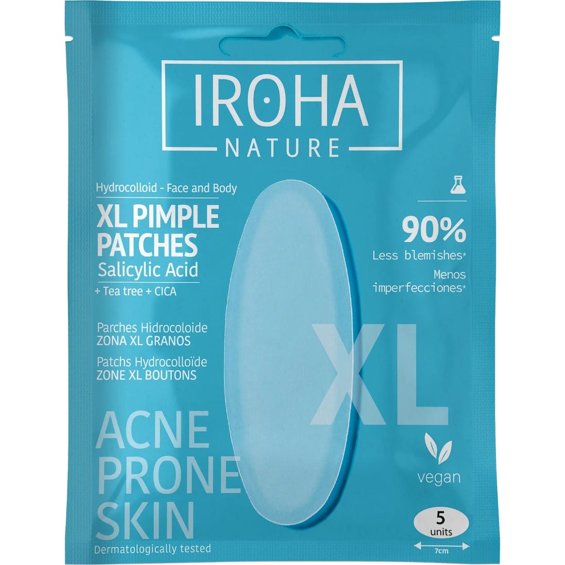 Iroha Nature Acne Prone Skin Parches Hidrocoloide XL 5 uds