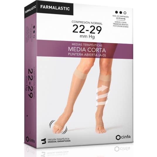 Farmalastic Media Corta Normal P/A Camel 1 Par