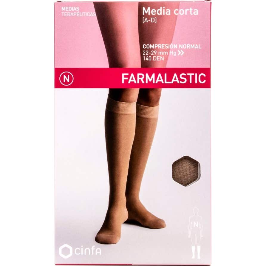 Farmalastic Media Corta Normal P/A Camel 1 Par