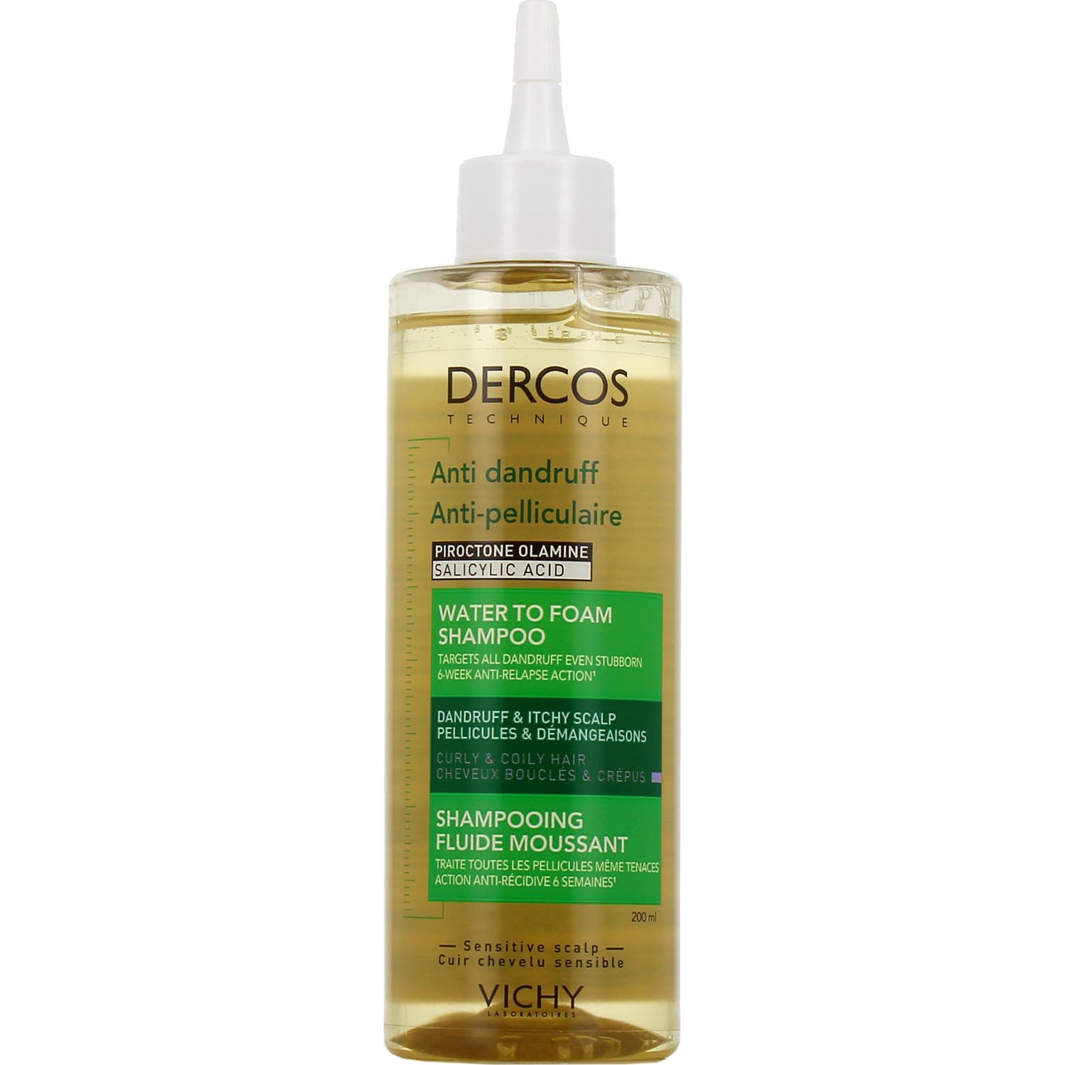 Vichy Dercos Champú Fluido Espumante Anticaspa 200 ml