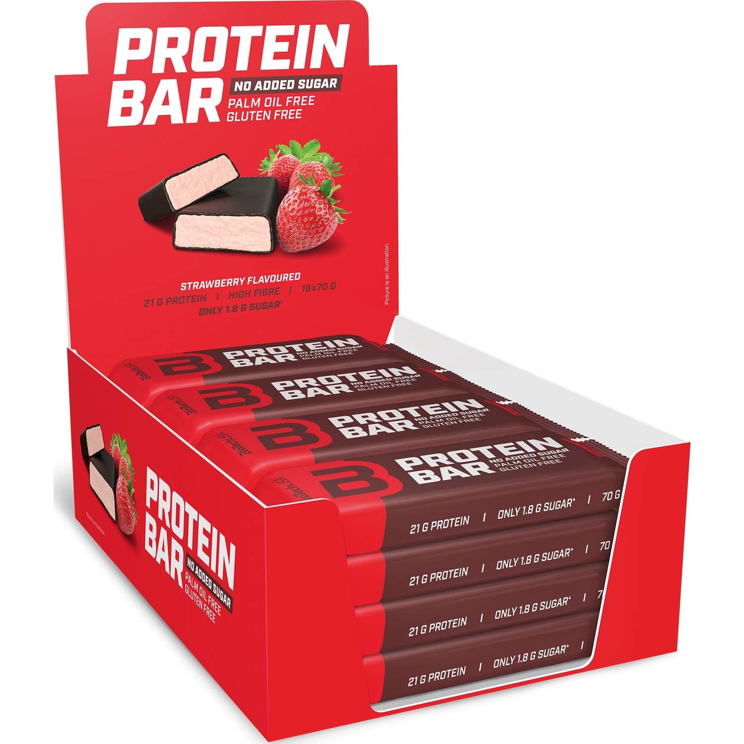 BioTech USA Protein Bar Fresa 16x70g