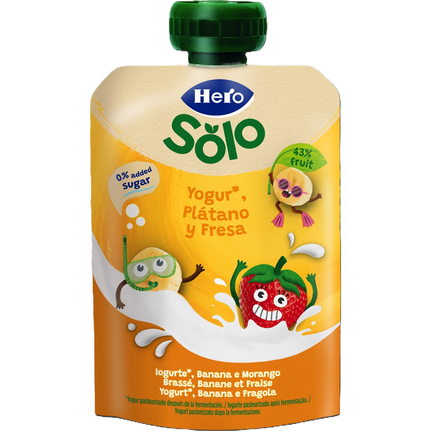 Hero Solo Yogur Plátano y Fresa 100 g