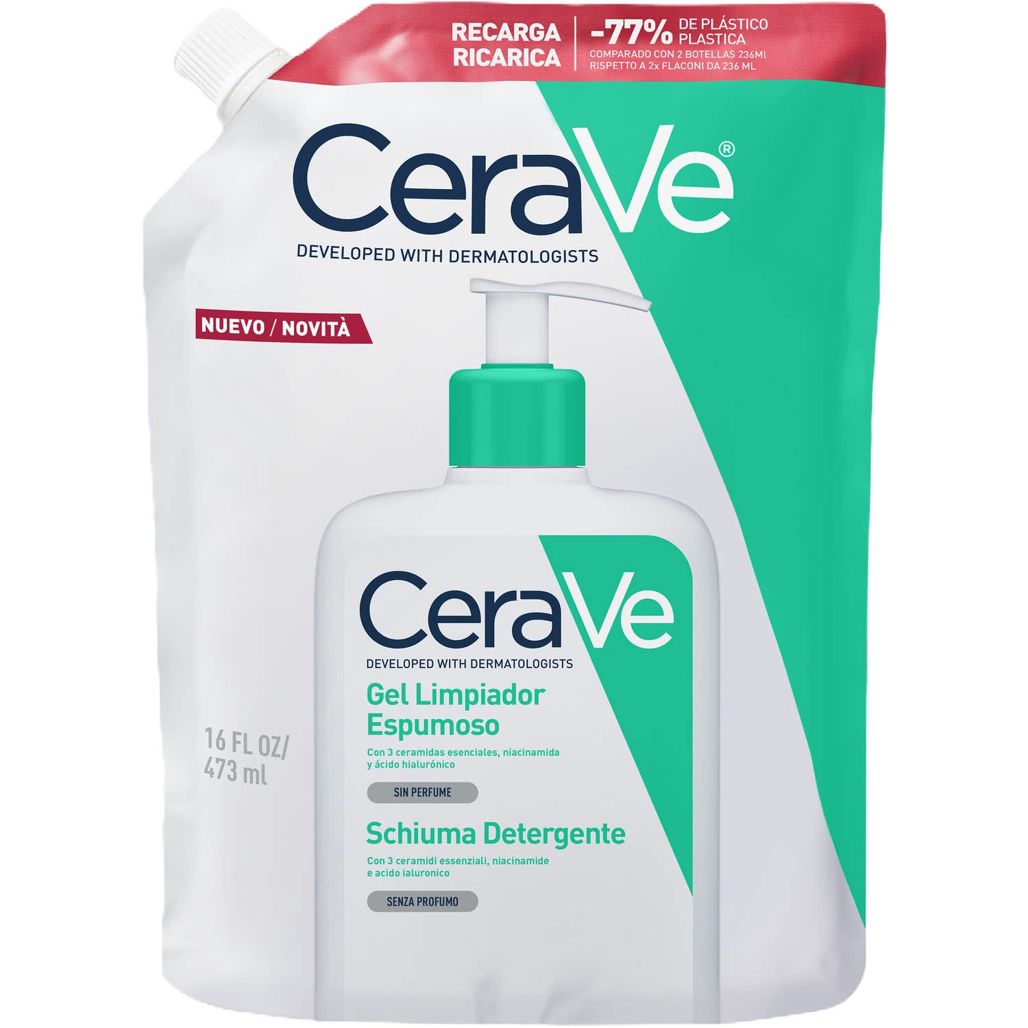 CeraVe Recarga Limpiador Espumoso 473ml