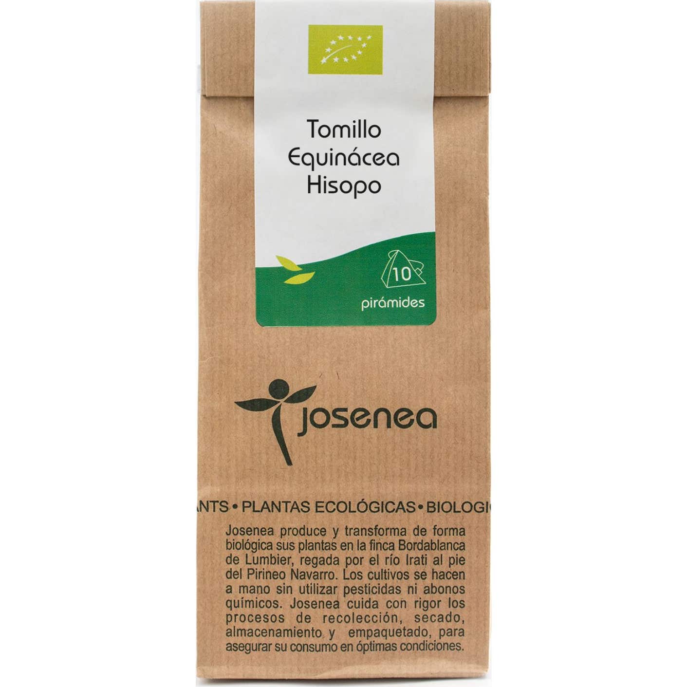 Josenea Tomillo Equinácea Hisopo BIO 10 pirámides