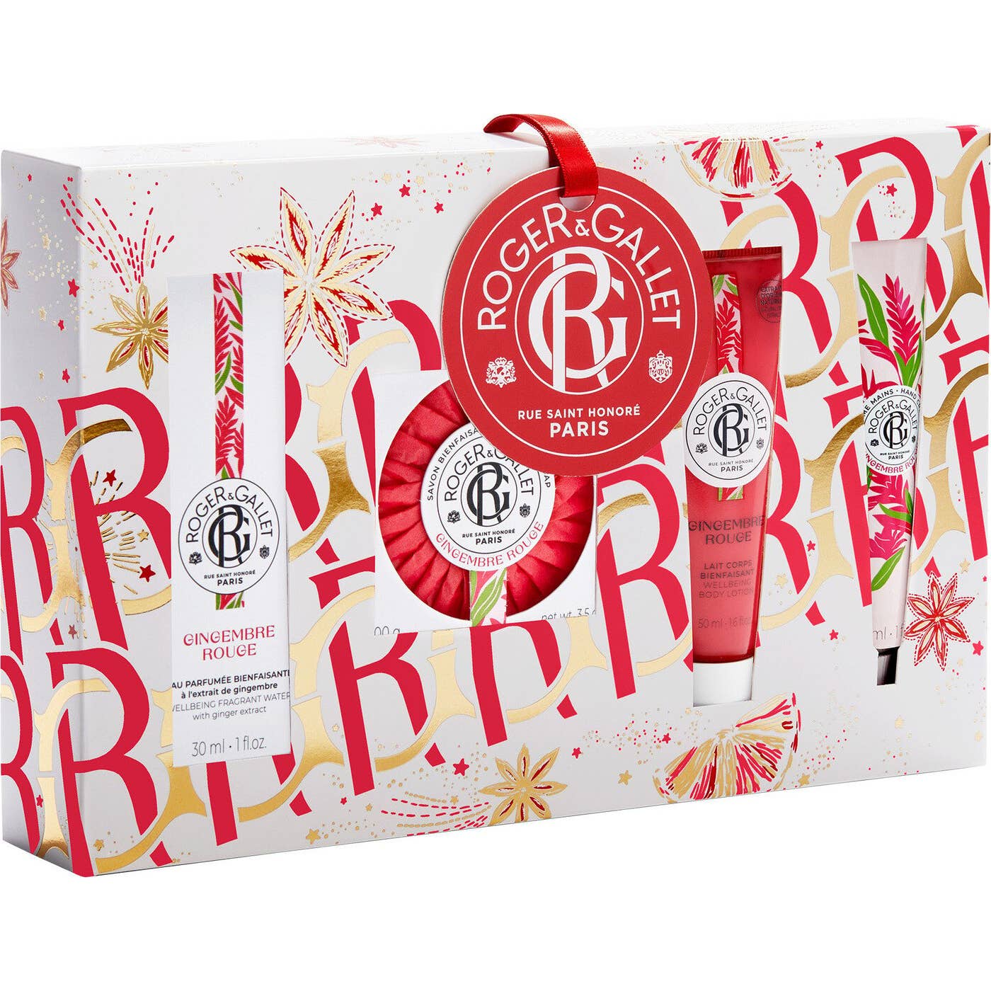 Roger & Gallet Jengibre Rojo Set Navidad 2023 Agua Jabón Loción Crema