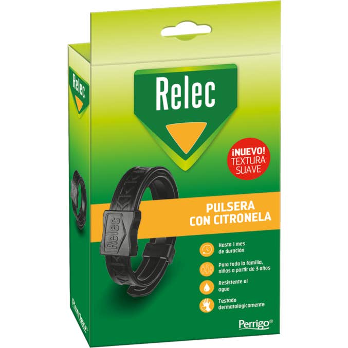 Relec Pulsera Citronela Familiar Negra