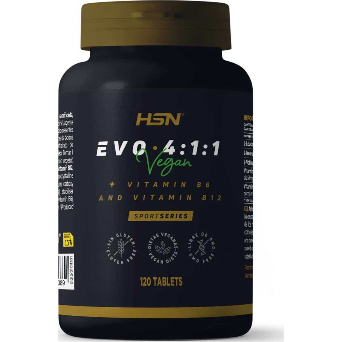 'HSN Evo 4:1:1 BCAA''s 4:1:1 + Vitaminas B6 y B12 120comp'