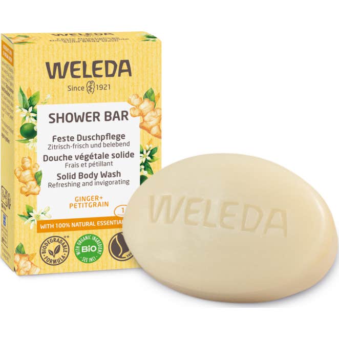 Weleda Jabón de Ducha Sólido Frescor Energizante Jengibre y Petitgrain BIO 75g