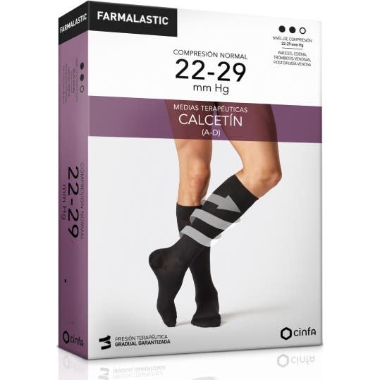 Farmalastic calcetín (A-D) compresión normal T-pequeña azul 1 par