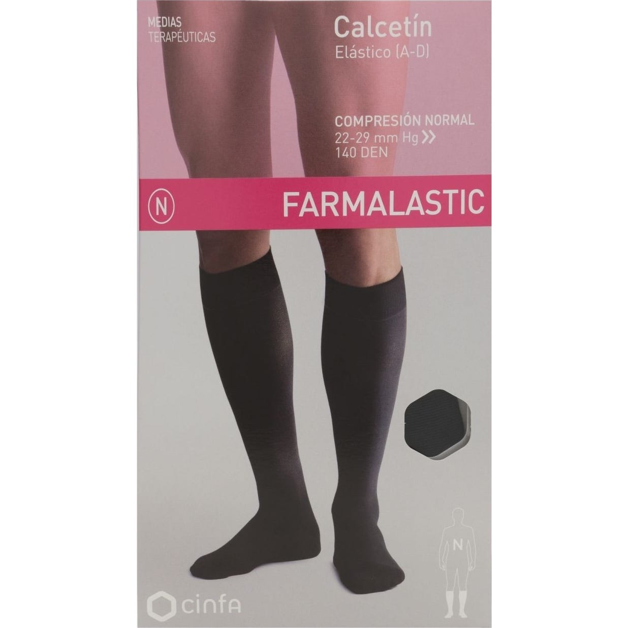 Farmalastic calcetín (A-D) compresión normal T-pequeña azul 1 Par