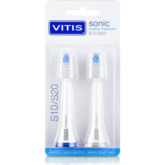 Vitis Sonic S10/S20 Recambio Cepillo Eléctrico Medio 2uds