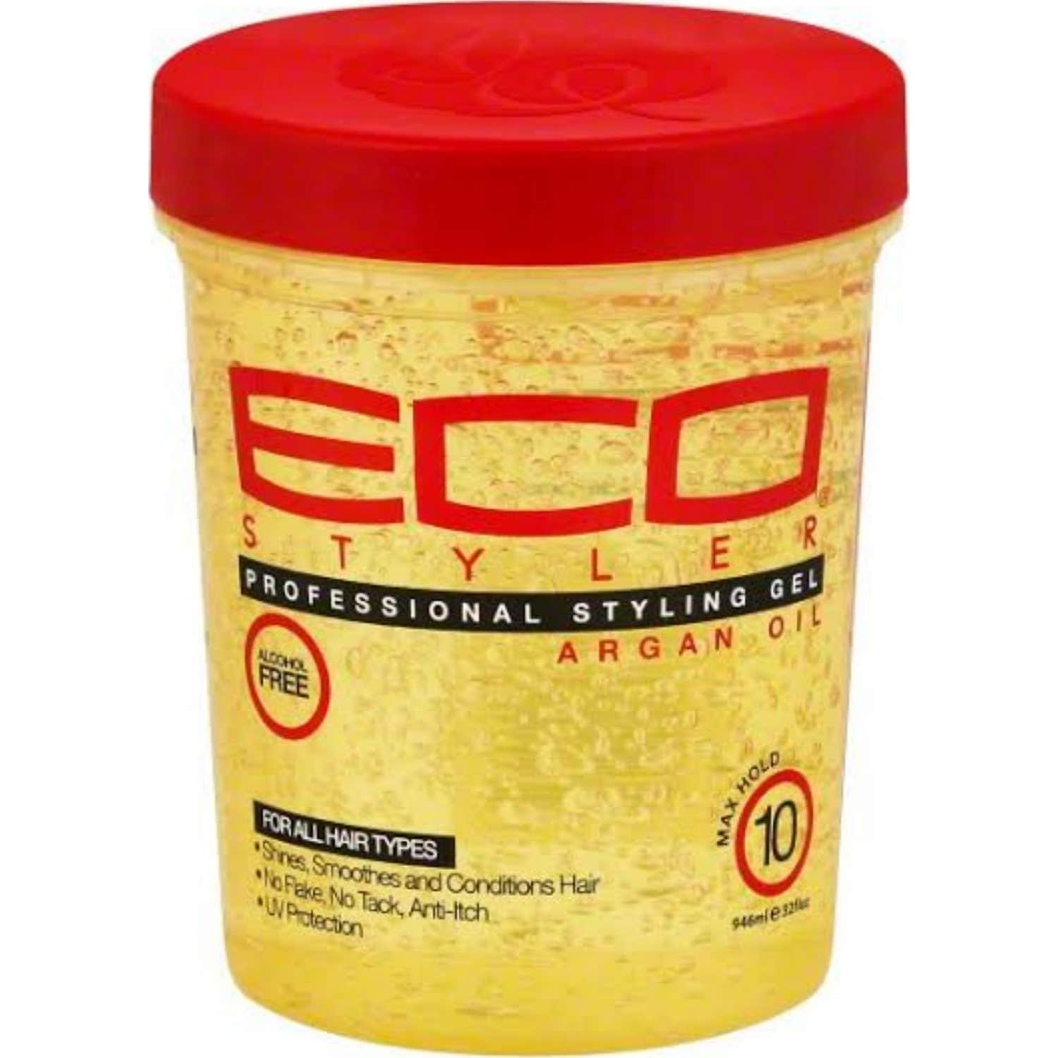 Eco Styler Gel Fijador Aceite Argán Sin Alcohol Fuerte 946ml