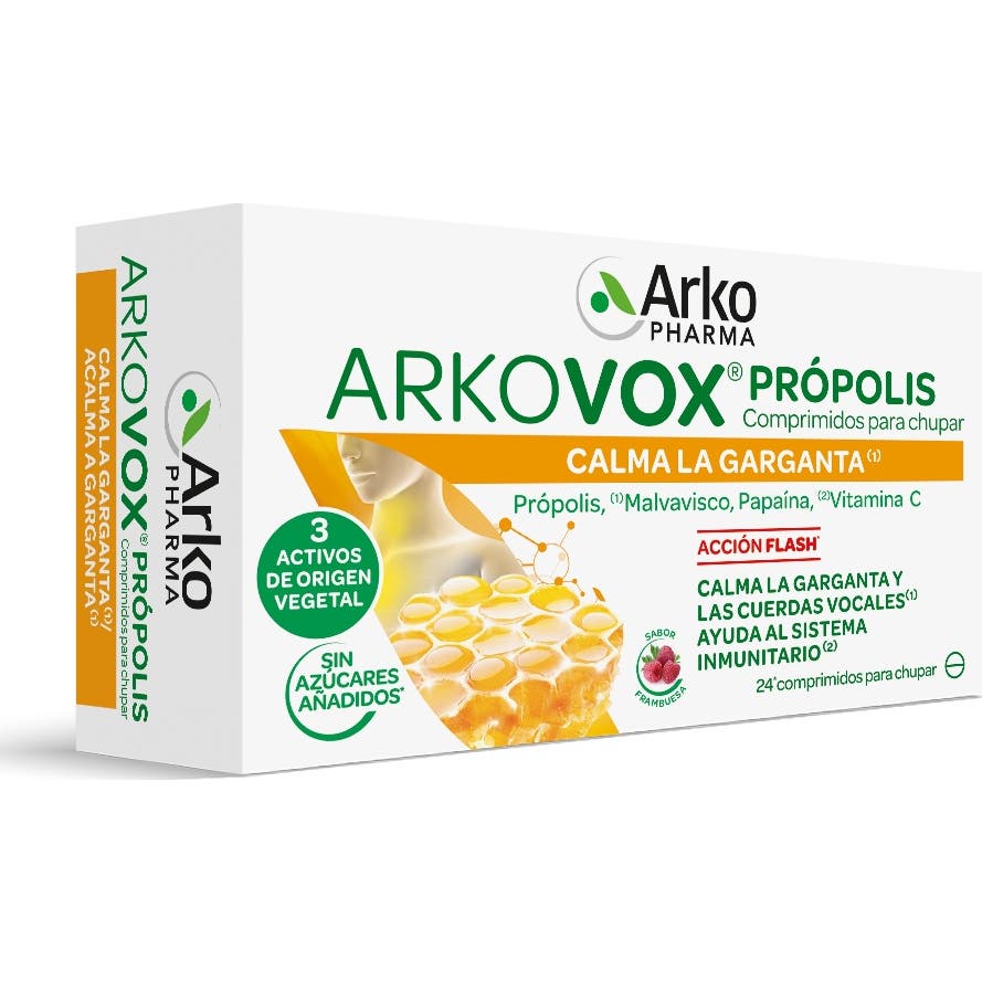 Arkopharma Arkovox Própolis + Vitamina C Sabor Frambuesa 24comp