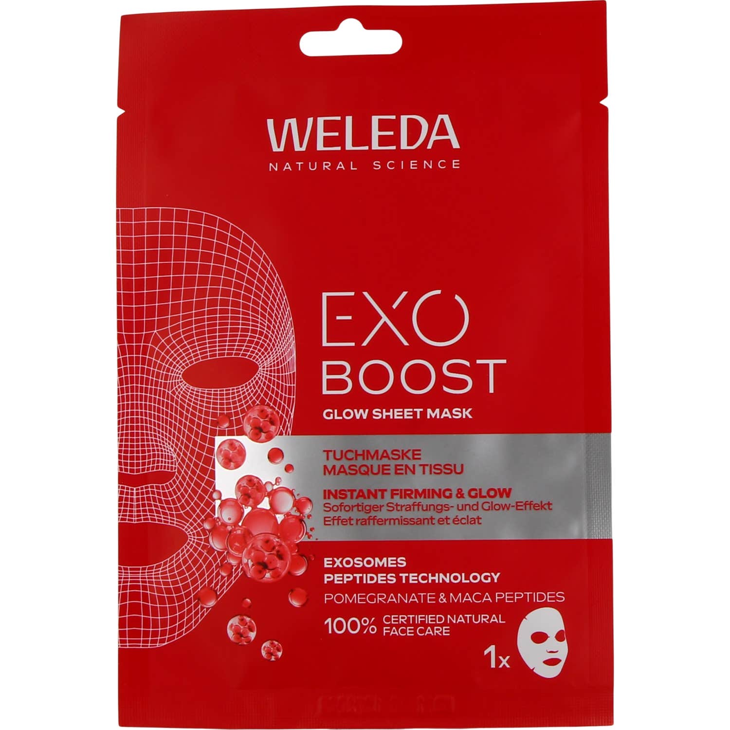 Weleda Exo Boost Mascarilla Iluminadora En Forma De Hoja Para Reafirmar La Piel 20 Ml - Imagen 5