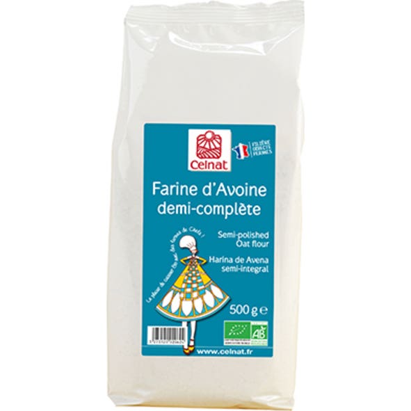 Celnat Harina de Avena Semi Integral Bio 500 g