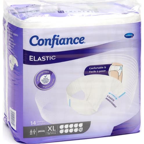 Confiance Cambio Completo Elástico 10 gotas Xl 14 uds