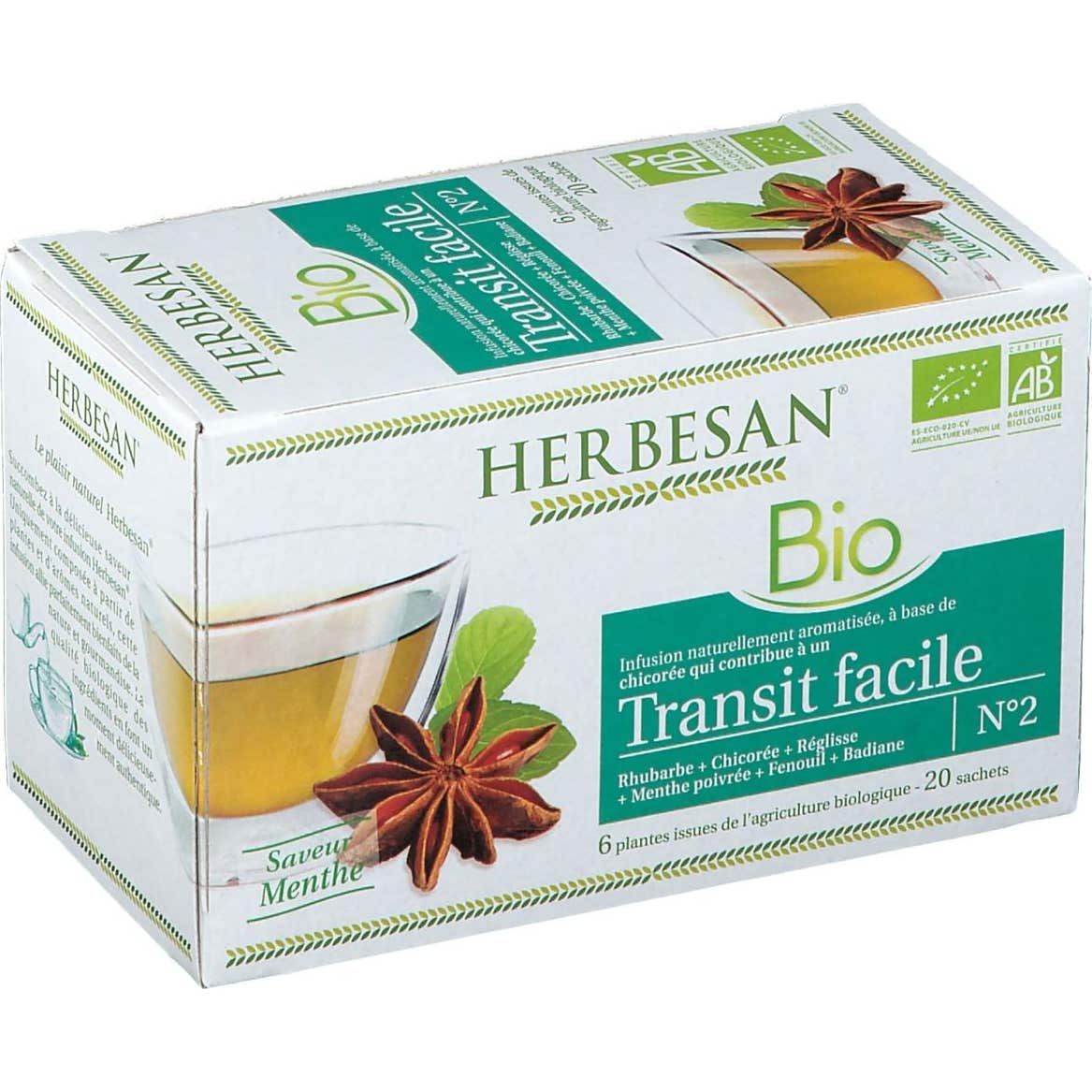 Infusión de hierbas Achicoria Easy Transit Organic 20 sobres de HERBESAN | Natural Doctor