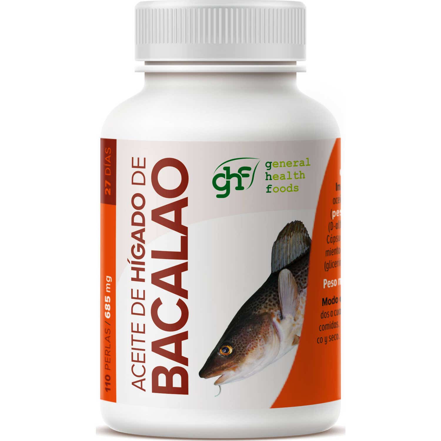 GHF hígado de bacalao 700mg 110 perlas