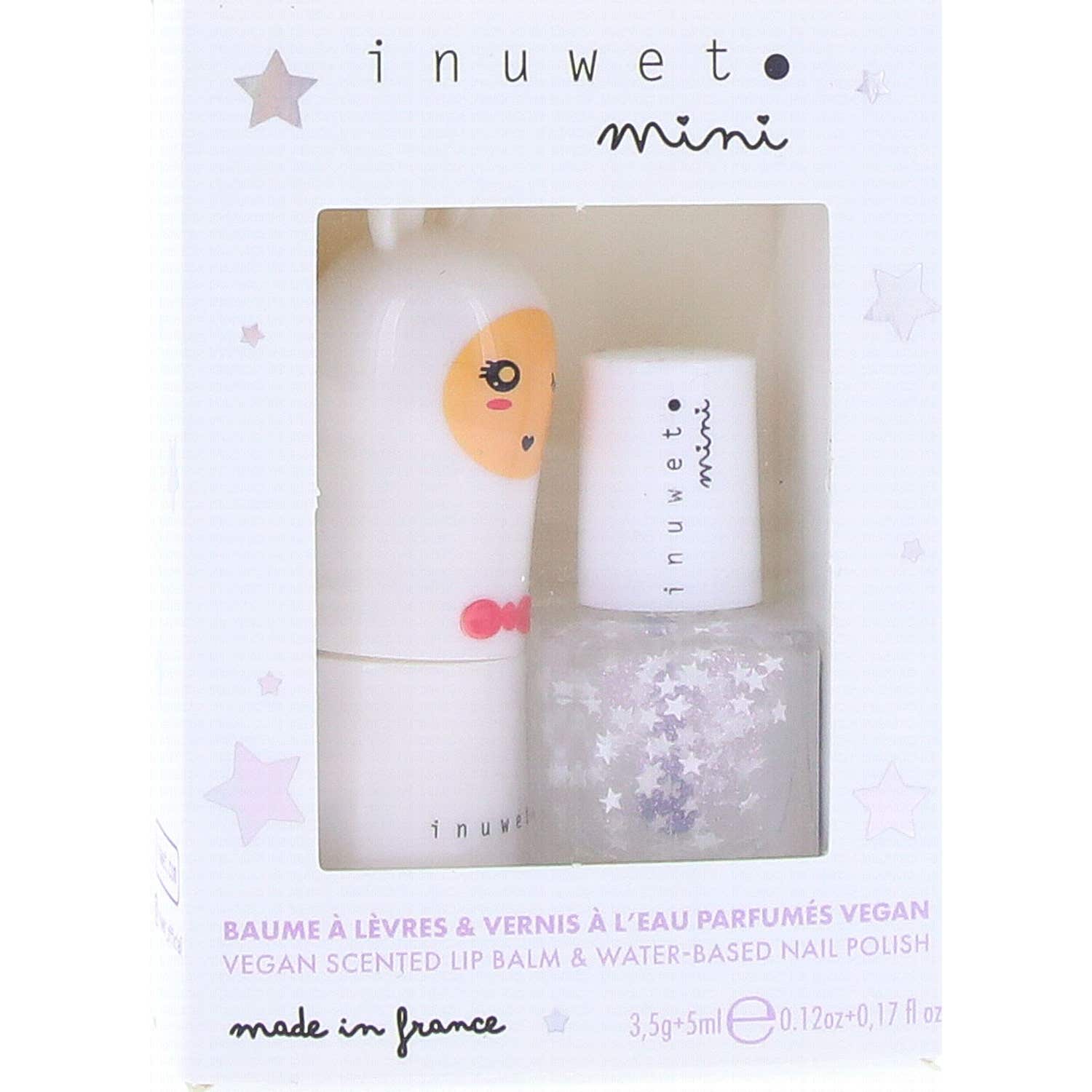 Inuwet Set Vegan Scended Lip Balm & Water Based Nail Polish
