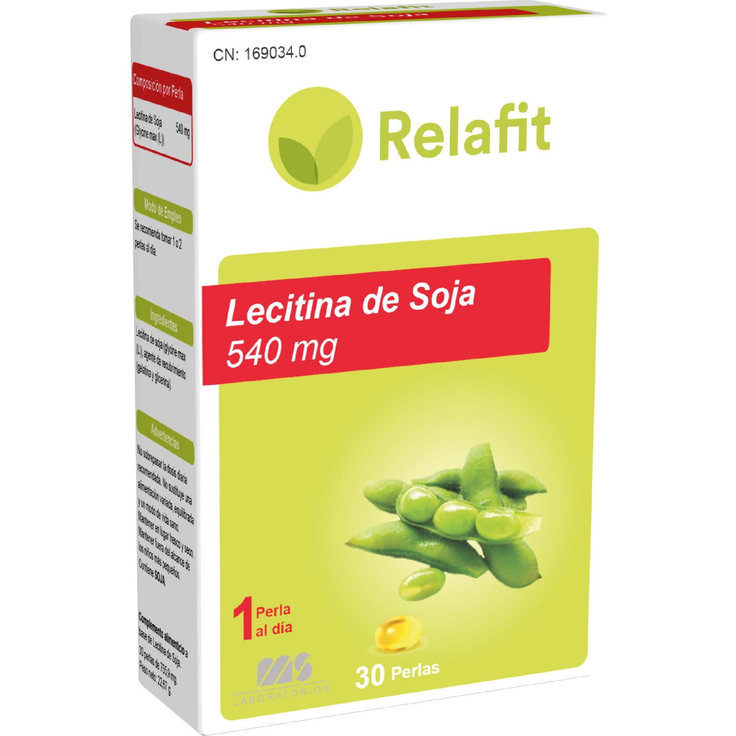 Relafit Lecitina De Soja 540 Mg 30 perlas