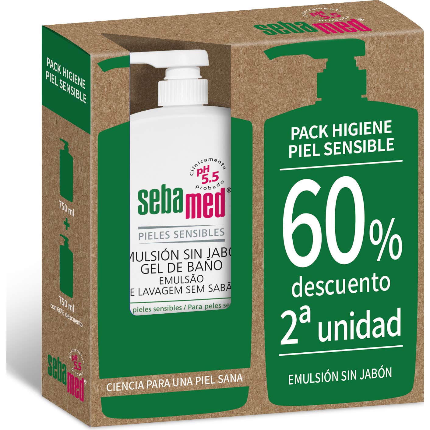 Sebamed Emulsión Sin Jabón 2x750ml