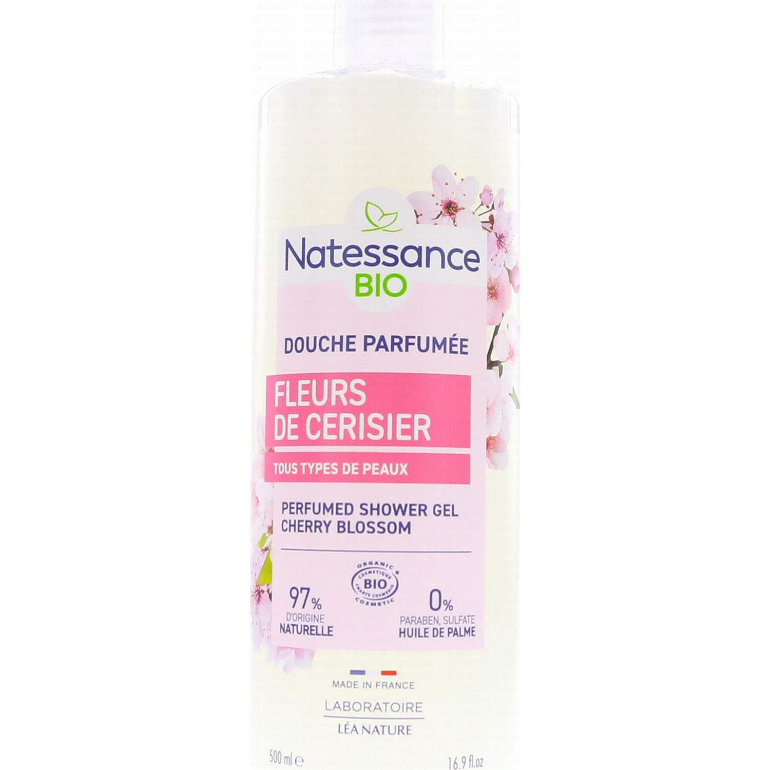 Natessance Gel de Ducha Perfumado Flores de Cerezo Bio 500 ml