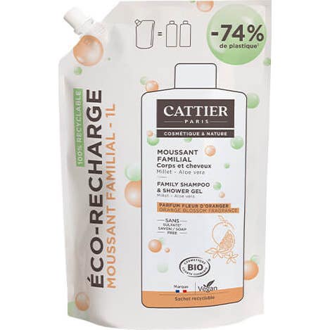 Cattier Recarga Espuma Familiar Bio Sin Sulfatos 1 L