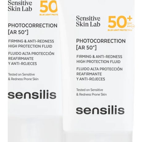 Sensilis Photocorrection [AR 50+] Fluido Reafirmante Anti-Rojeces SPF50+ 2x40 ml