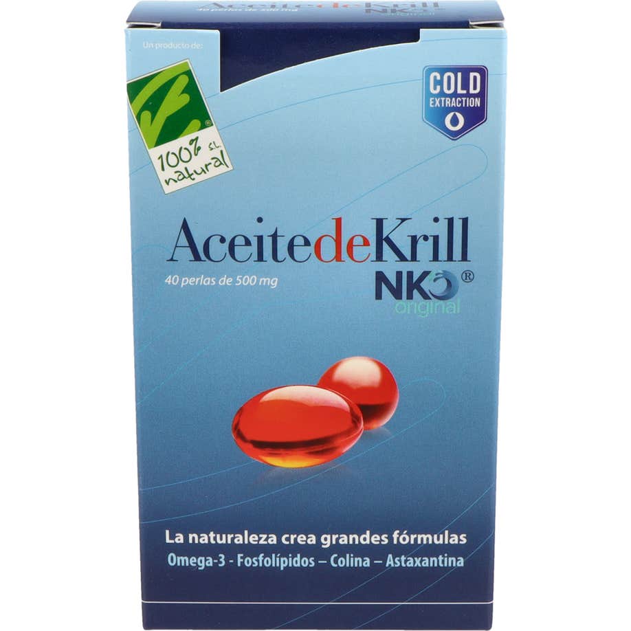 100% Natural Aceite De Krill Nko 40 cápsulas de 500mg
