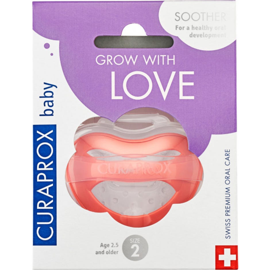 Curaprox Baby Breath Easy Chupeta Silicone T2 Coral 1 Unidade