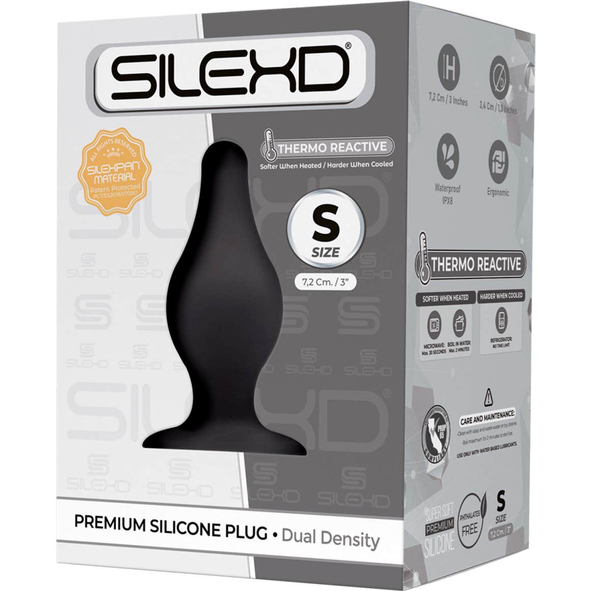 Silexd Silexpan Premium Nro 2 Plug Anal Silicona Talla S 1ud