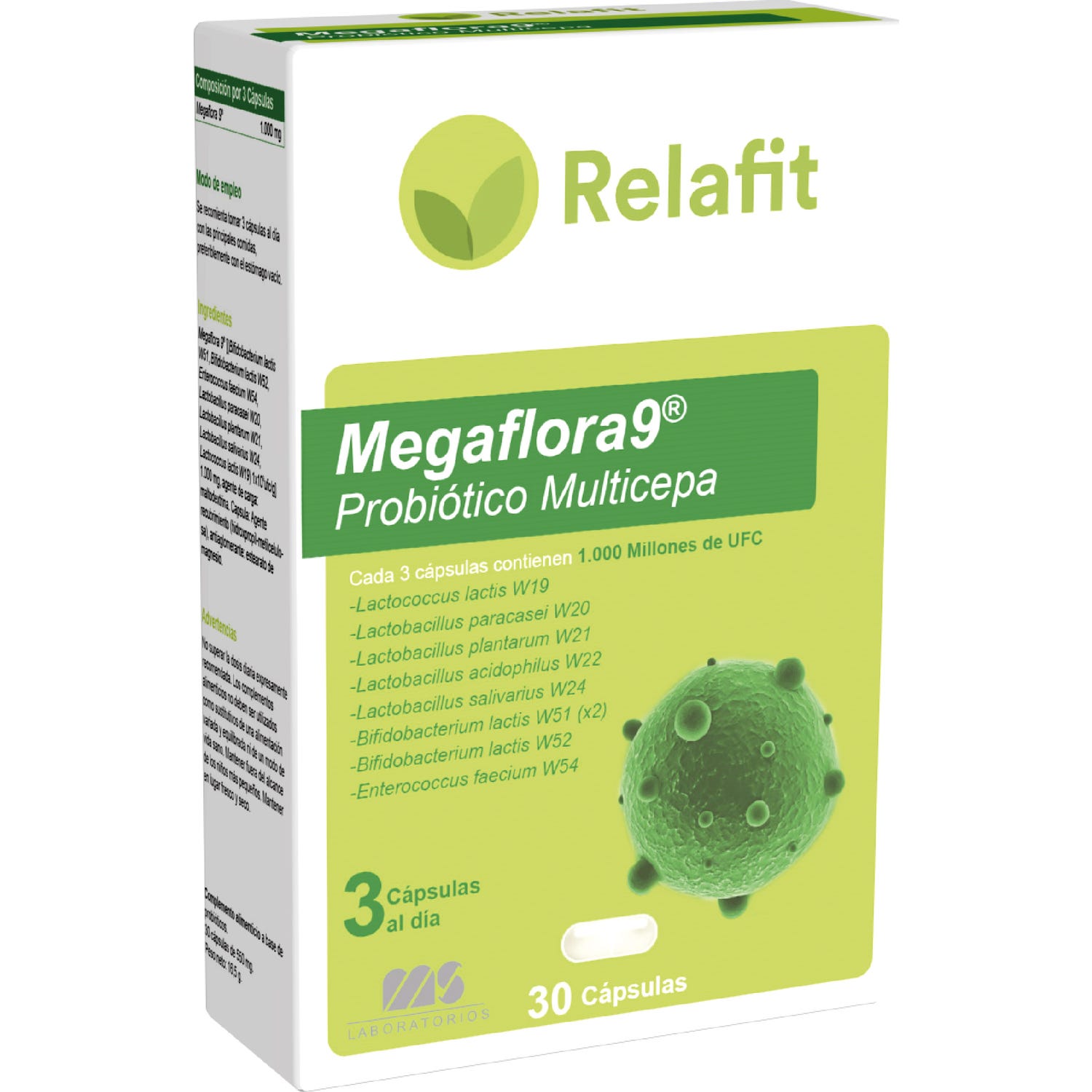 Relafit Megaflora 9 30 cápsulas