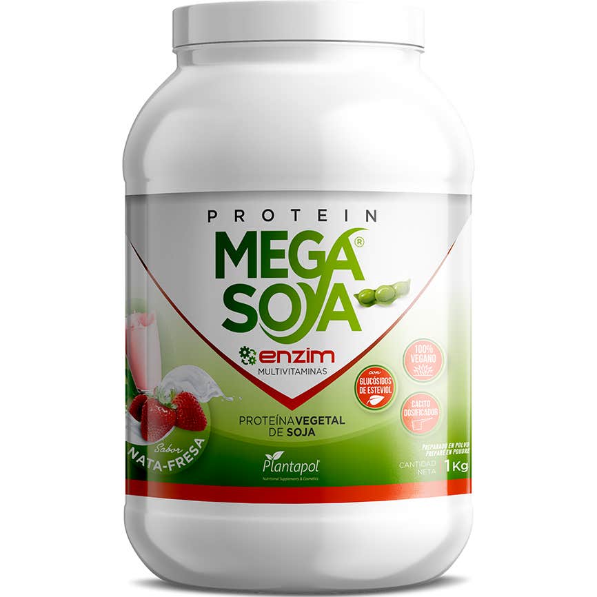 Plantapol Mega Soya Proteina Fresa y Nata 1kg | Natural Doctor