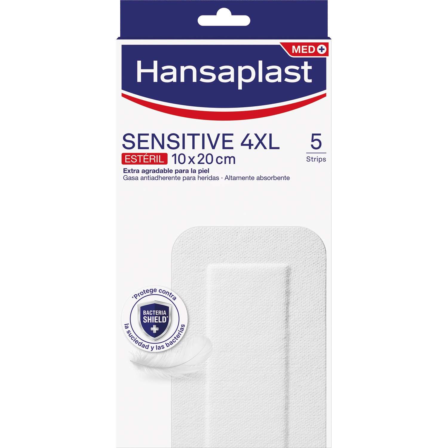 Hansaplast Med+ Sensitive 4XL Apósito 10x20cm 5uds