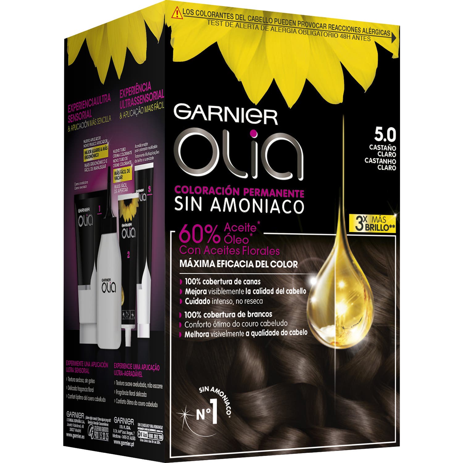 Garnier Olia Coloración Permanente N°5.0 Castaño Claro