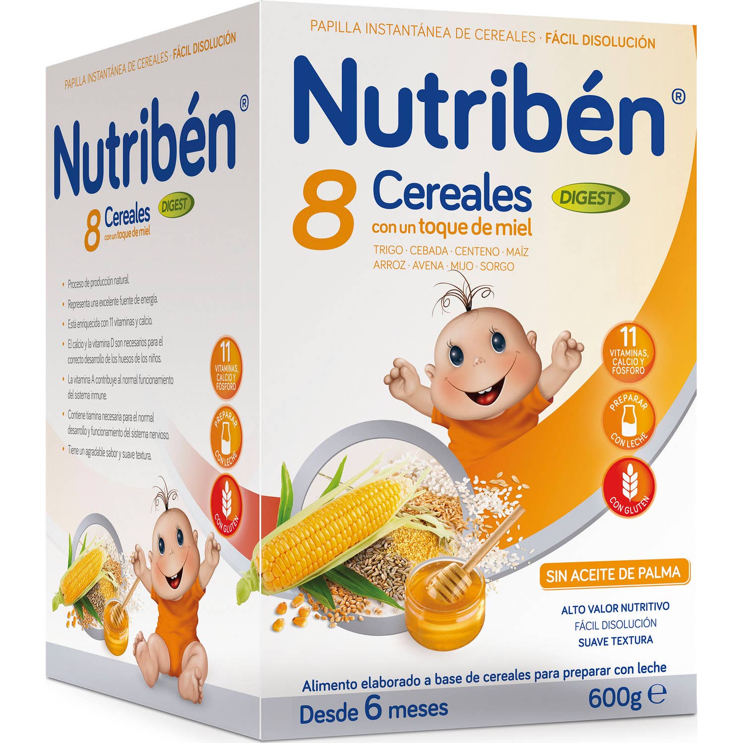 Nutribén® 8 cereales con miel y bífidus 600g