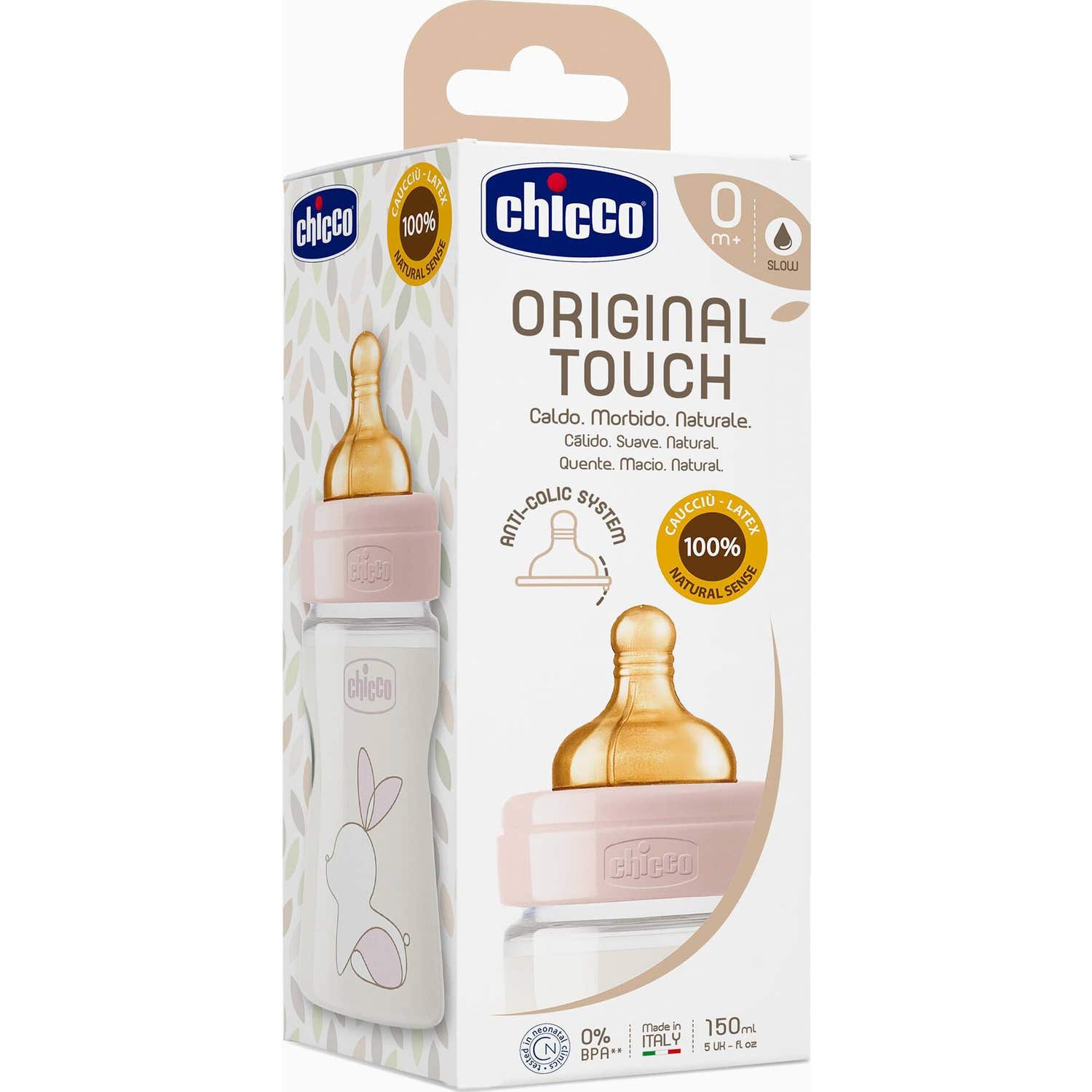Chicco Biberón Original Touch Rosa 0m 150ml 1ud