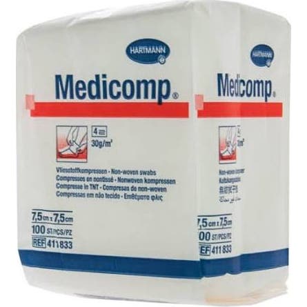 Hartmann Medicomp® Compresas de Non-Woven 7,5x7,5 cm 100 uds