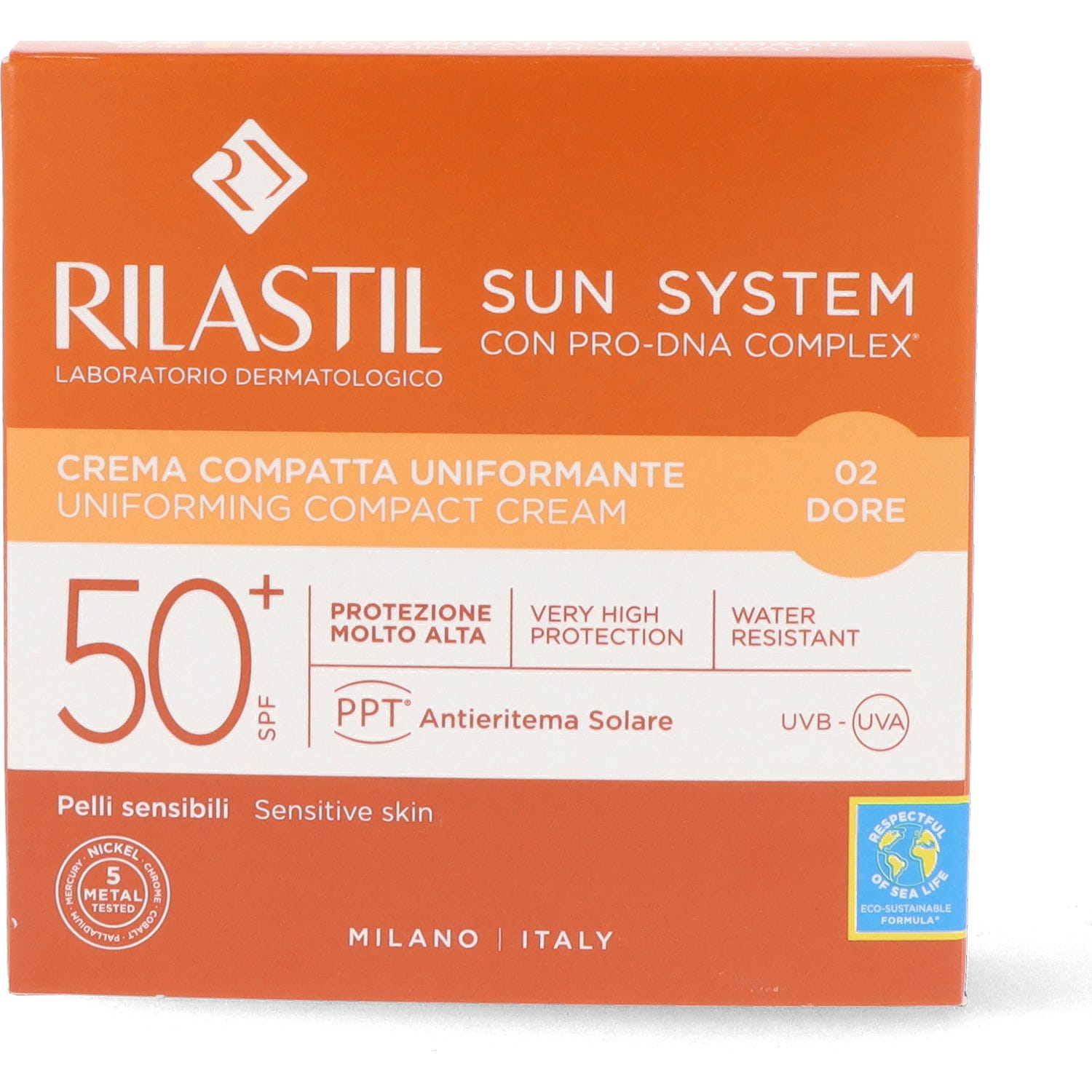 Rilastil Sun System Maquillaje Compacto Fotoprotector 02 Dore SPF50+ 10g
