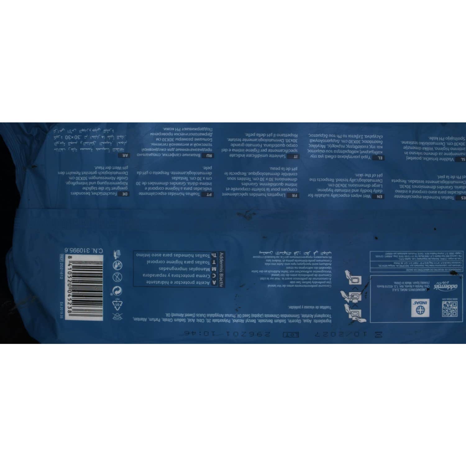 Addermis biActiv toallitas 60uds