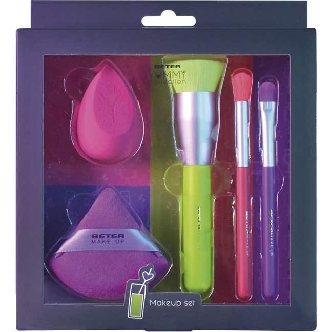 Beter Yummy Collection Set Maquillaje Brocha Esponja Pinceles