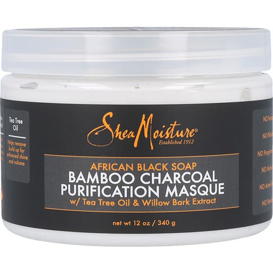 Shea Moisture African Black Soap Bamboo Charcoal Mascarilla 340 g
