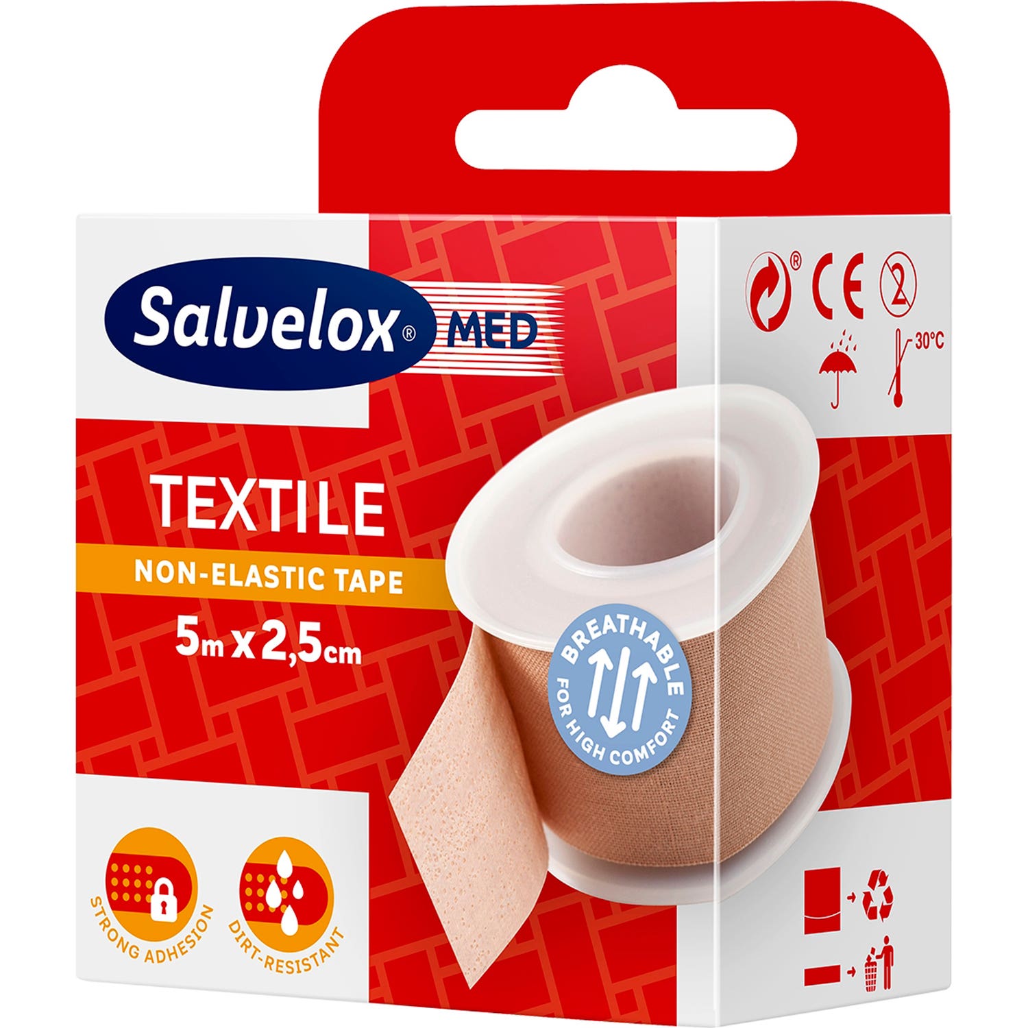 Salvelox esparadrapo téxtil carne 5mx2,5cm 1ud