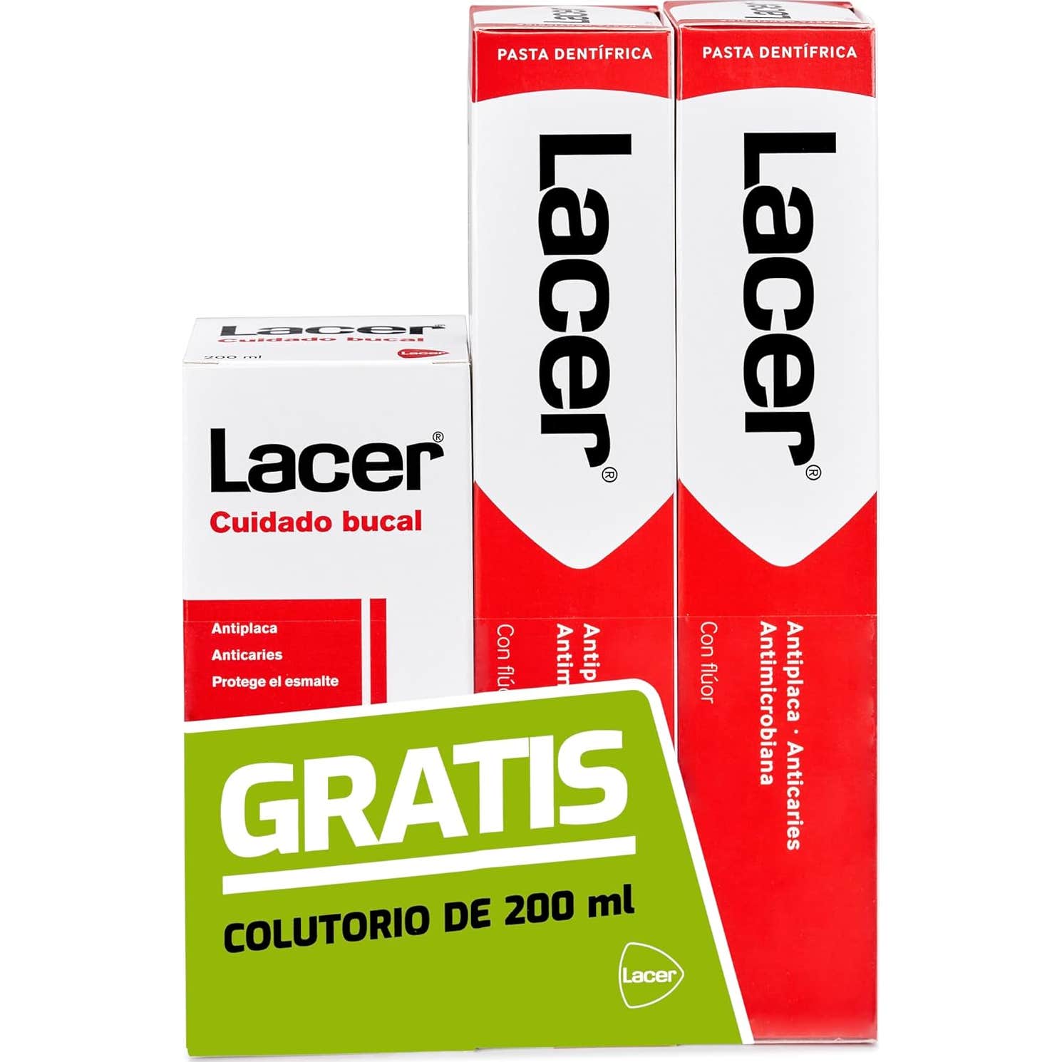 Lacer Pasta Dentífrica 2x125ml + Colutorio 200ml