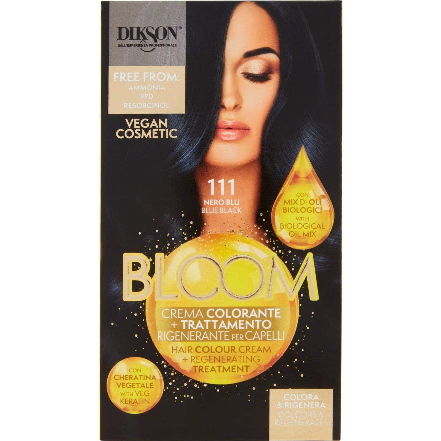 Dikson Bloom Crema Color 111 Negro Azul 60ml