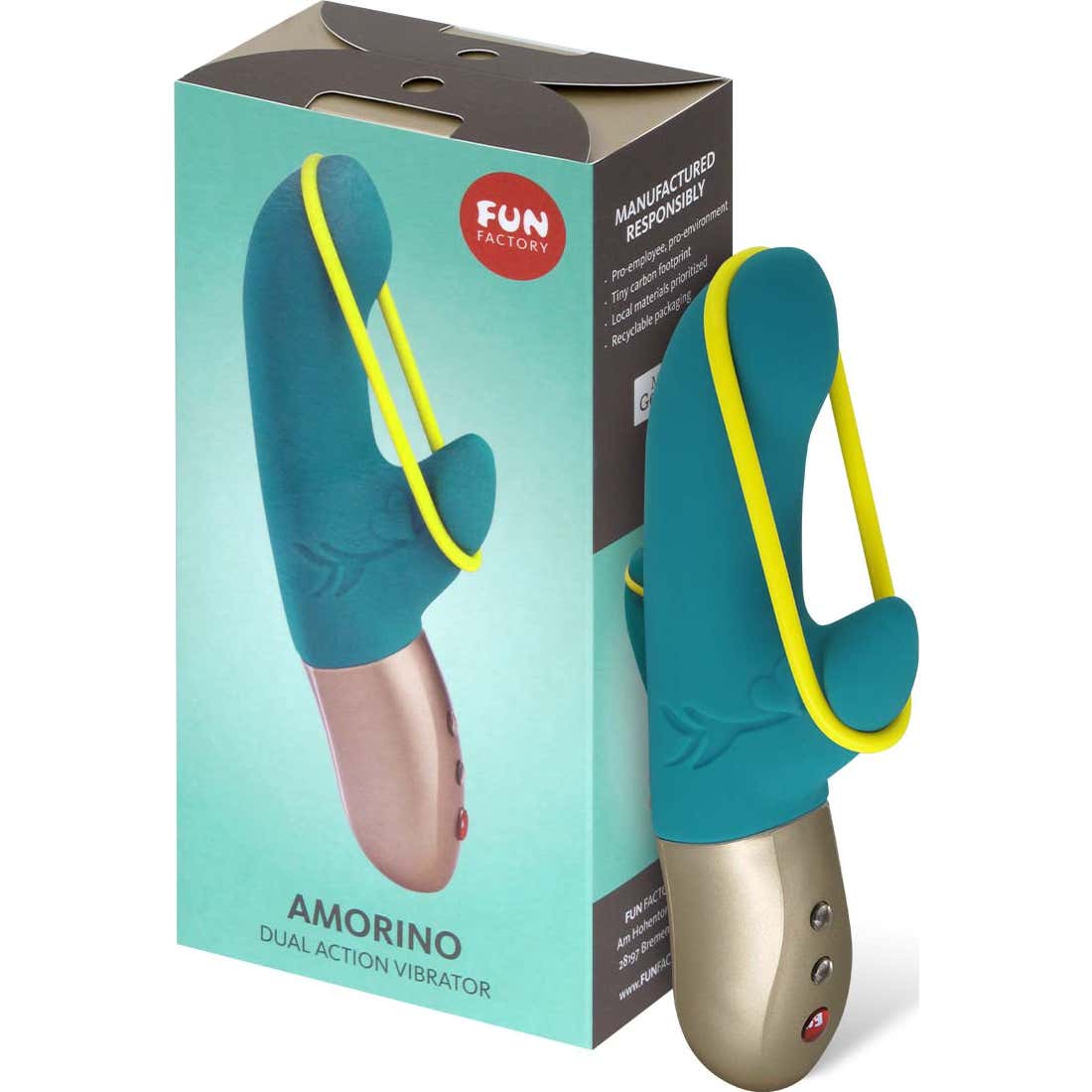 Fun Factory Amorino Vibrador Blue Yellow Fluorescent 1ud