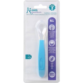 Kiokids Cuchara Step 2 Silicona para Bebé Azul 1 ud