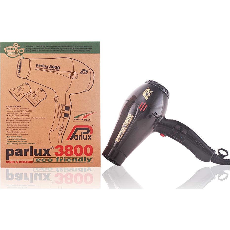 Parlux Ionic & Ceramic 3800 Secador Cabello Negro 1ud