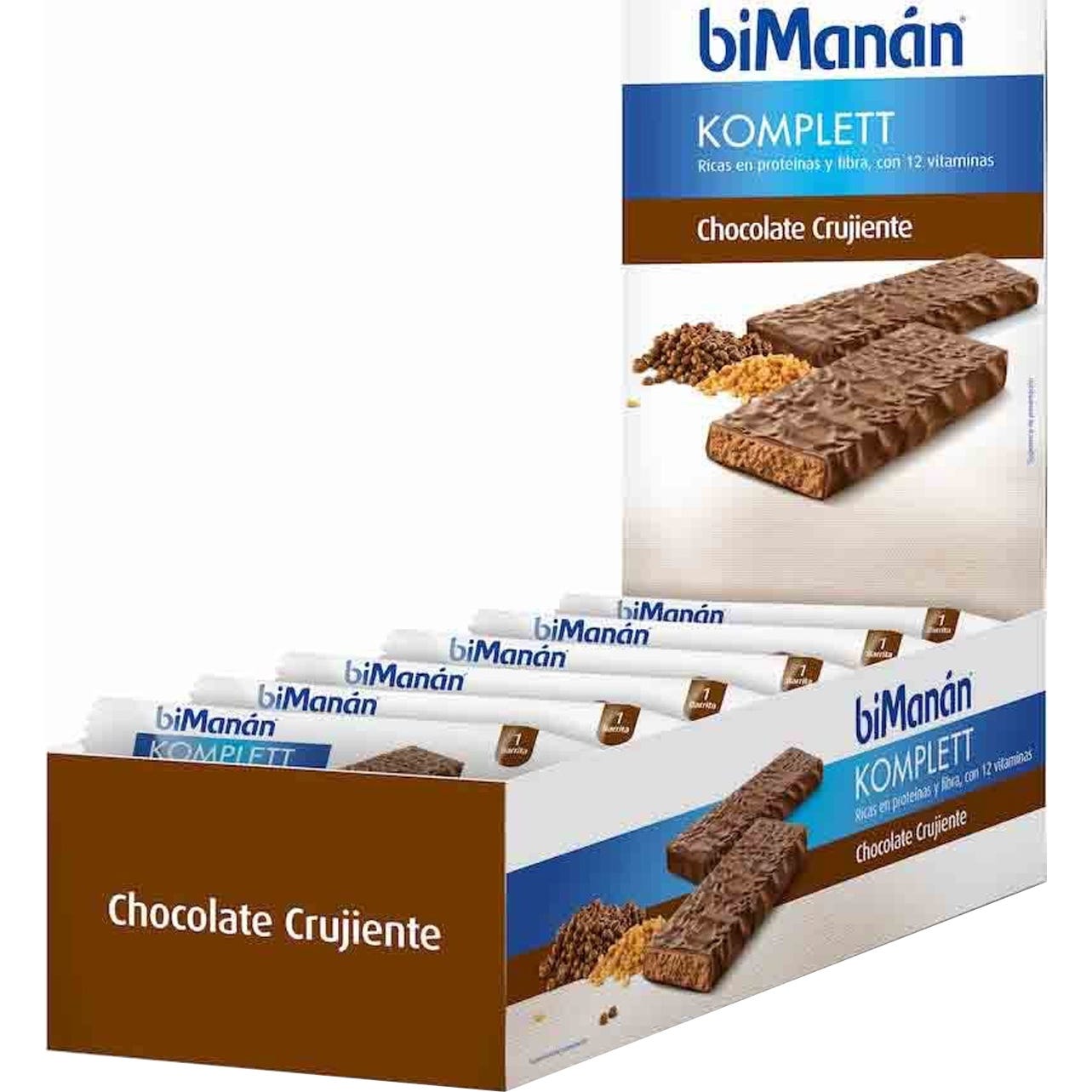 biManán beKomplett Barritas de Chocolate Crujiente 24 uds